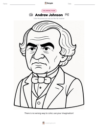 Andrew Johnson coloring page for kids