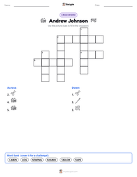Andrew Johnson printable worksheet preview