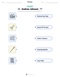 Andrew Johnson printable worksheet for kids