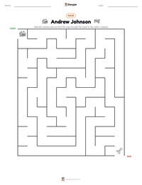 Andrew Johnson printable worksheet preview