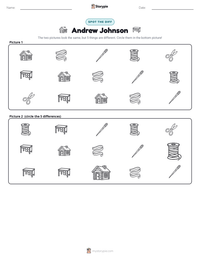 Andrew Johnson printable worksheet preview