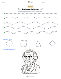 Anteprima della scheda stampabile di Andrew Johnson