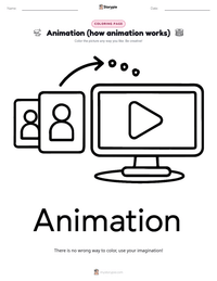 Animation (how animation works) coloring page for kids