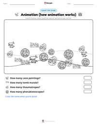 Animation (how animation works) printable worksheet preview