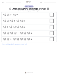 Animation (how animation works) printable worksheet preview