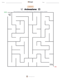 Anteprima della scheda stampabile di Animazione