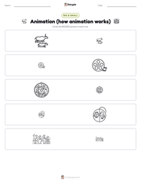 Animation (how animation works) printable worksheet preview