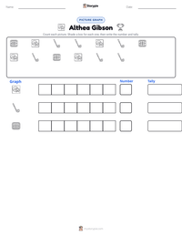 Althea Gibson printable worksheet preview
