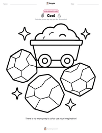 Coal coloring page for kids