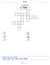Coal printable worksheet preview