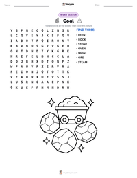 Coal printable worksheet preview