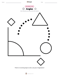 Angles coloring page for kids