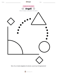 Pagina da colorare di Angoli per bambini