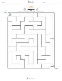 Angles printable worksheet preview