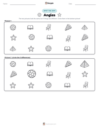 Angles printable worksheet preview