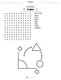 Angles printable worksheet preview