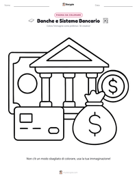 Pagina da colorare di Banche e Sistema Bancario per bambini