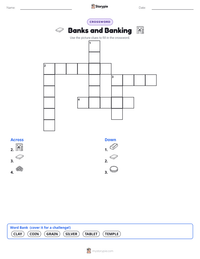 Banks and Banking printable worksheet preview