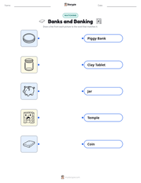 Banks and Banking printable worksheet for kids