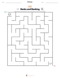 Banks and Banking printable worksheet preview