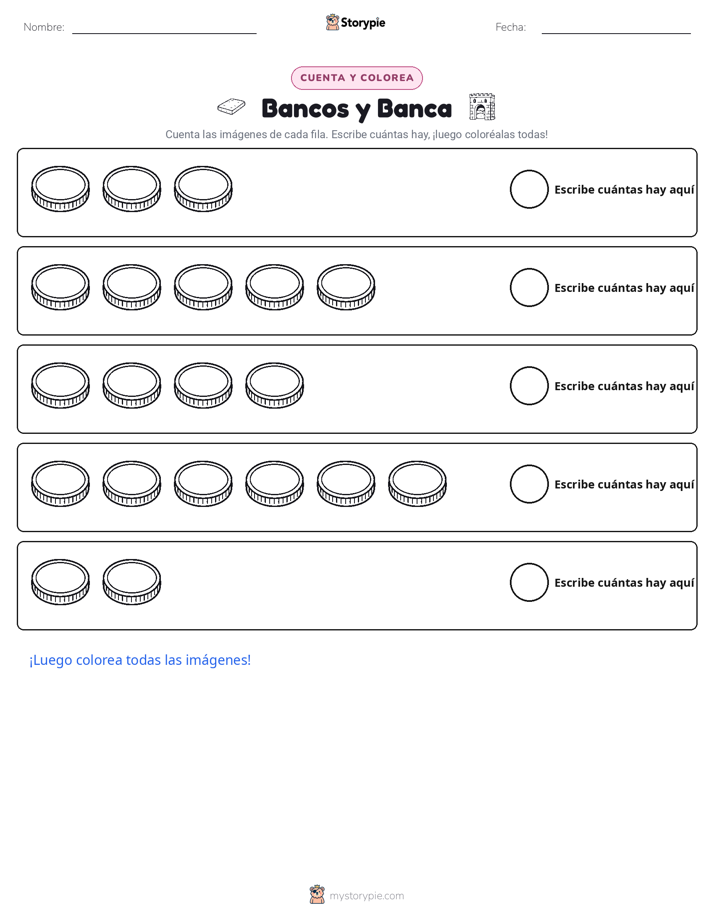 Contar y Colorear