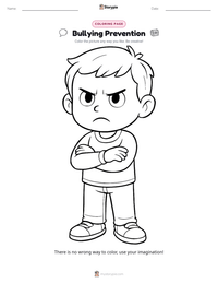 Bullying Prevention coloring page for kids