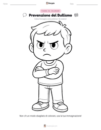 Pagina da colorare di Prevenzione del Bullismo per bambini