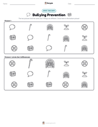 Bullying Prevention printable worksheet preview