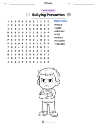 Bullying Prevention printable worksheet preview