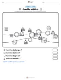Aperçu de la feuille de travail imprimable Famille Médicis