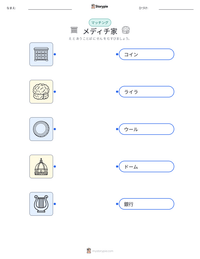 メディチ家 の印刷可能ワークシートプレビュー