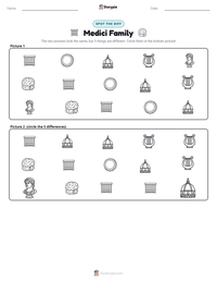 Medici Family printable worksheet preview