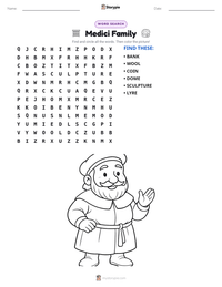 Medici Family printable worksheet preview