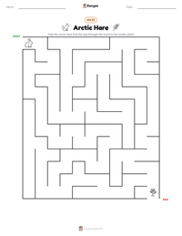 Arctic Hare printable worksheet preview