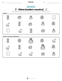 China (modern country) printable worksheet preview