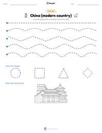 China (modern country) printable worksheet preview