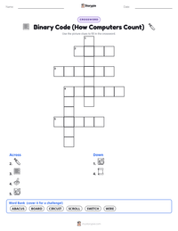 Binary Code (How Computers Count) printable worksheet preview
