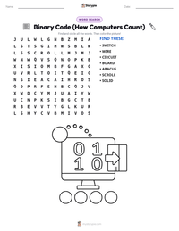 Binary Code (How Computers Count) printable worksheet preview