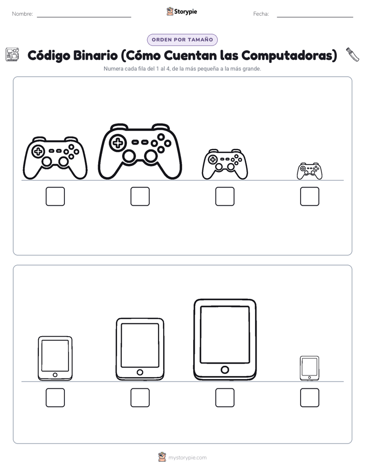 Orden de Tamaños