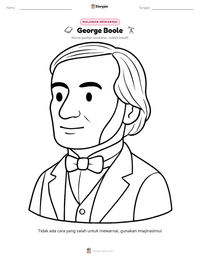 Prabaca lembar kerja cetak George Boole
