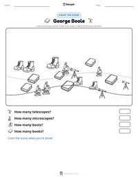 George Boole printable worksheet preview