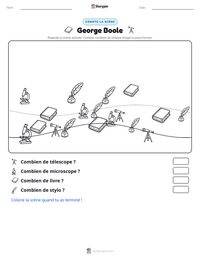Aperçu de la feuille de travail imprimable George Boole