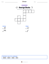 George Boole printable worksheet preview