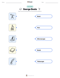 George Boole printable worksheet preview