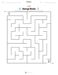 George Boole printable worksheet preview