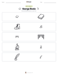 George Boole printable worksheet preview