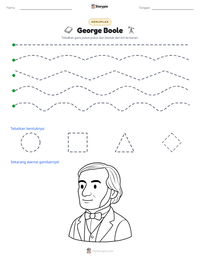 Prabaca lembar kerja cetak George Boole