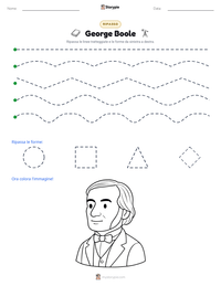 Anteprima della scheda stampabile di George Boole