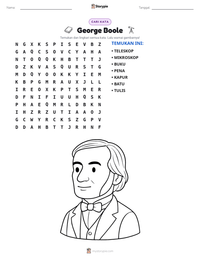 Prabaca lembar kerja cetak George Boole
