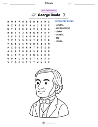 Prévia da folha de atividades imprimível George Boole